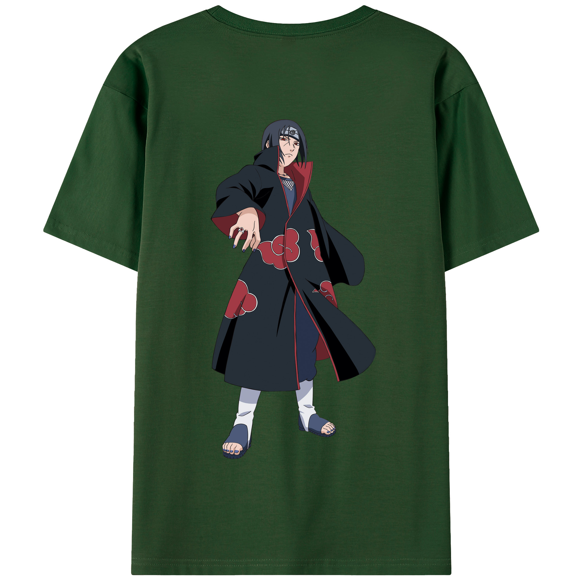（画像用） NARUTO -ナルト- うちは イタチ Uchiha Itachi 綿100％半袖Tシャツ（背面プリント）